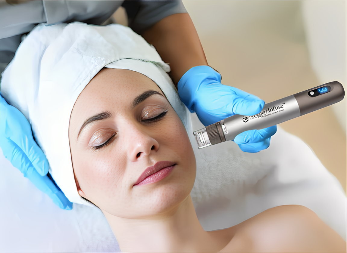 NanoPen Infuse device for targeted skin treatment and regenerative therapy